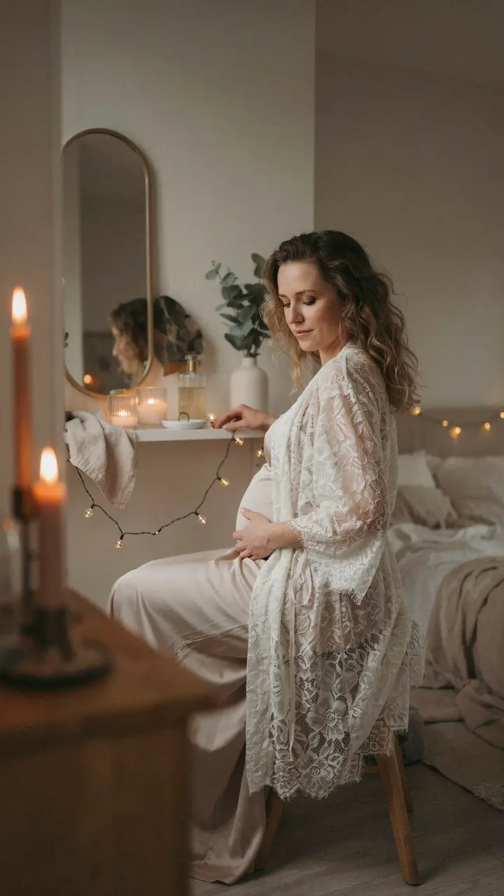 Elegant Lace Robe Set