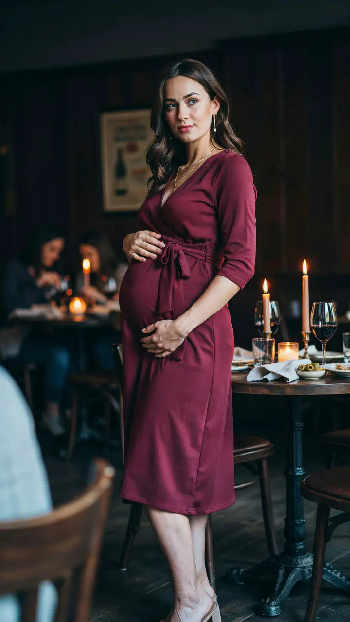 Flowy Wrap Dress for a Romantic Dinner