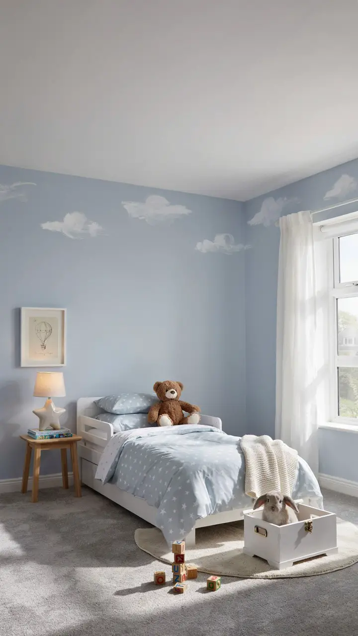 Sky Blue With White Clouds — Perfect for Younger Boys