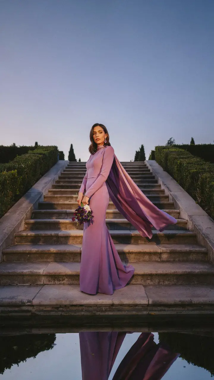 The Cascading Amethyst Cape Gown Princess