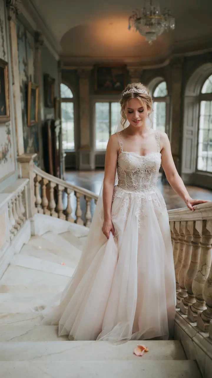 The Classic Blush Ballgown — Timeless Romance in Dusty Rose