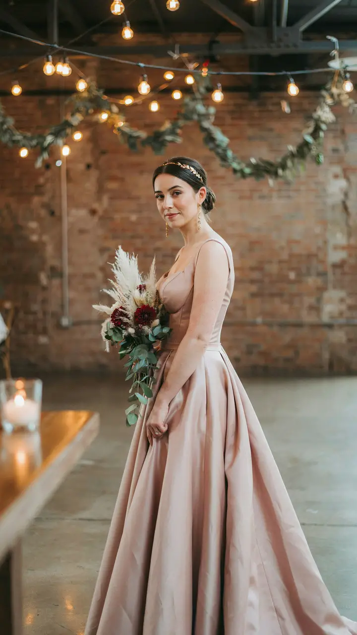 The Dusty Mauve Princess Gown — The Cool Girl’s Pink Wedding Dress