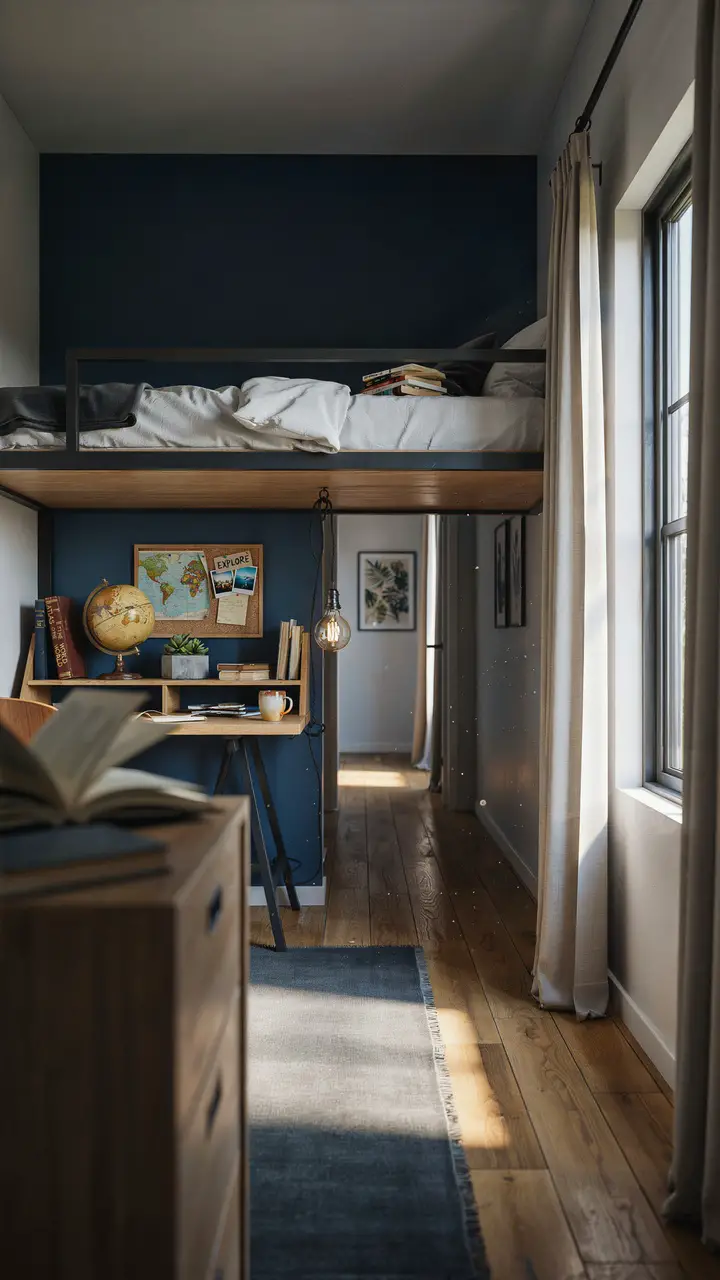 The Industrial Adventure Base Navy, Wood, and Metal Magic