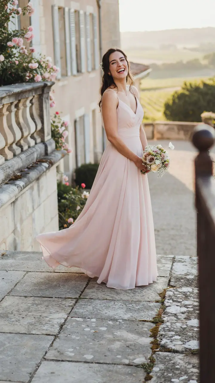 The Pastel Pink A-Line Gown — Effortlessly Elegant and Wearable