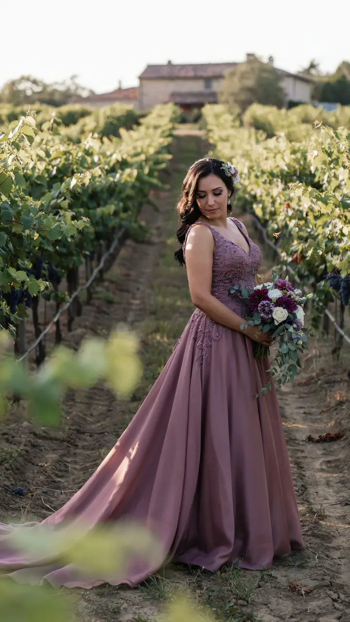 The Regal Plum A-Line Princess