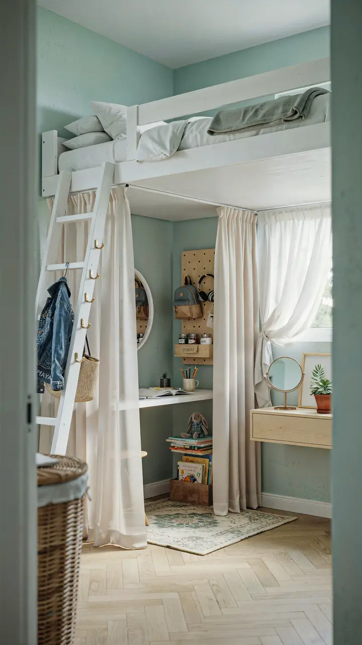The Small Space Maximizer Modern Girl’s Room Under 100 Square Feet