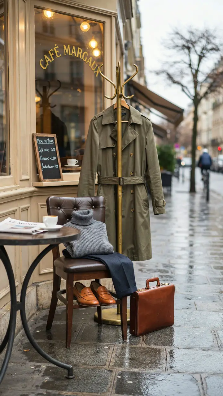 The Smart Casual Balance Olive Trench Coat as the Statement Layer