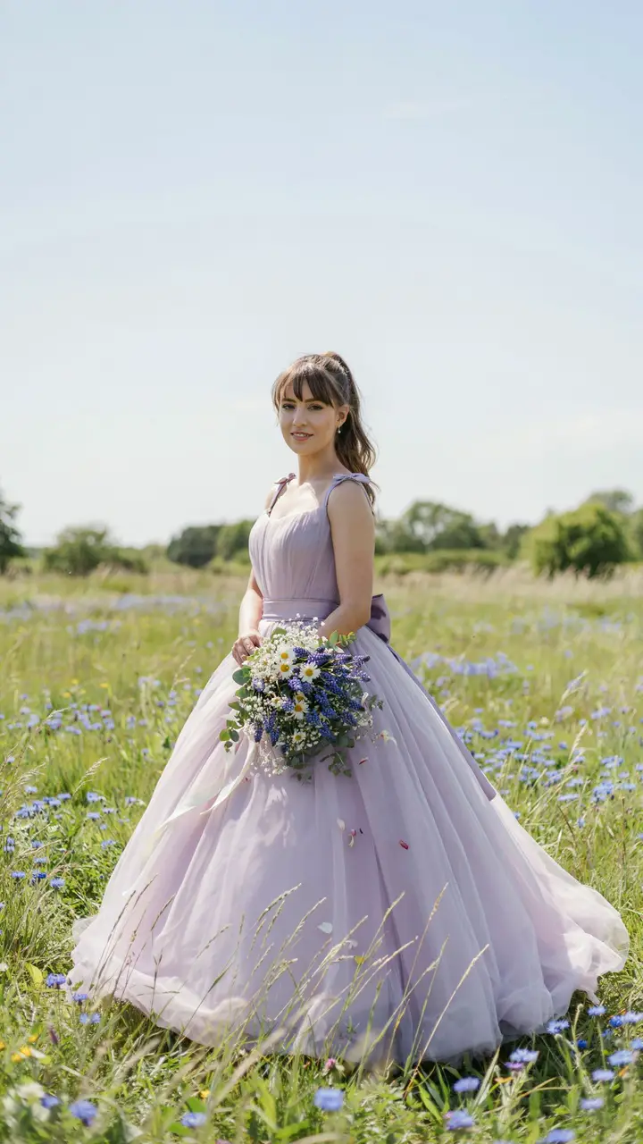 The Soft Periwinkle Blue-Purple Princess