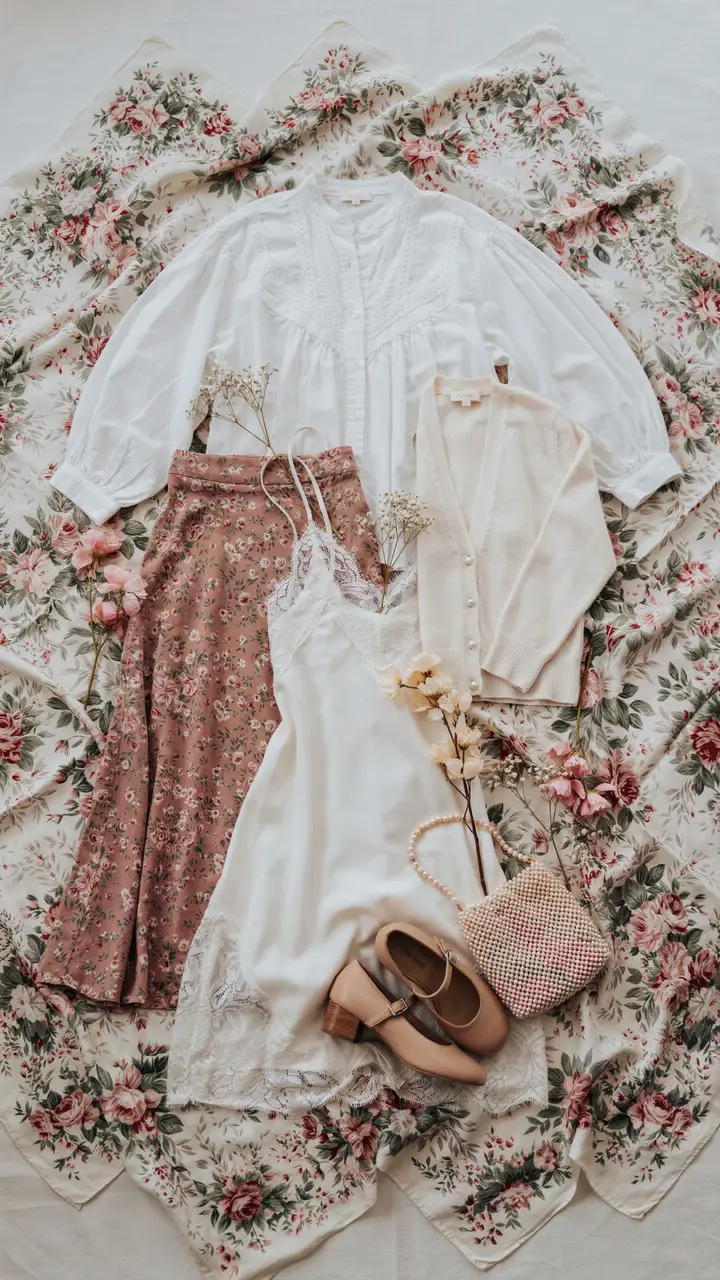 The Vintage Feminine Capsule Flowy, Romantic, and Entirely Thriftable