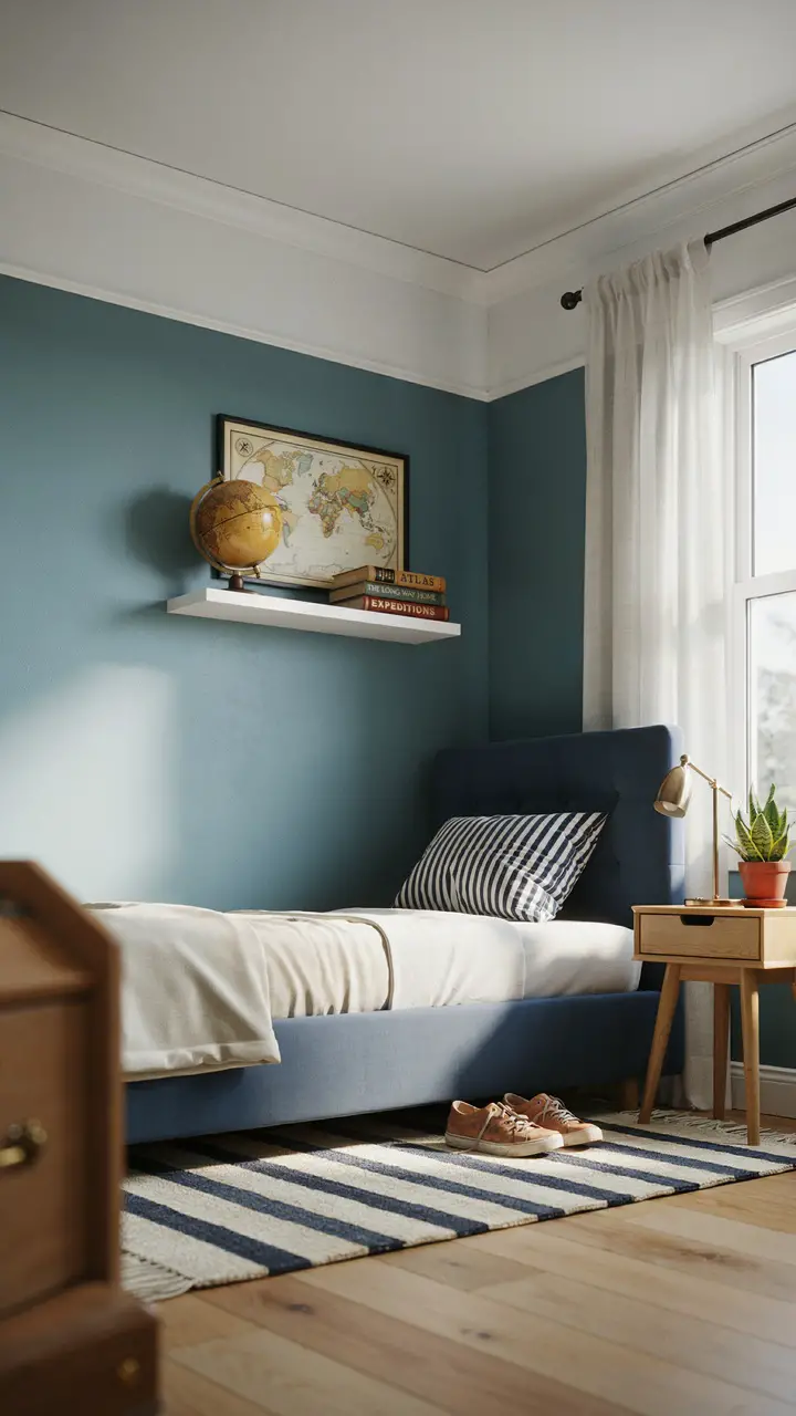 Two-Tone Walls — Upper Half White, Lower Half Bold