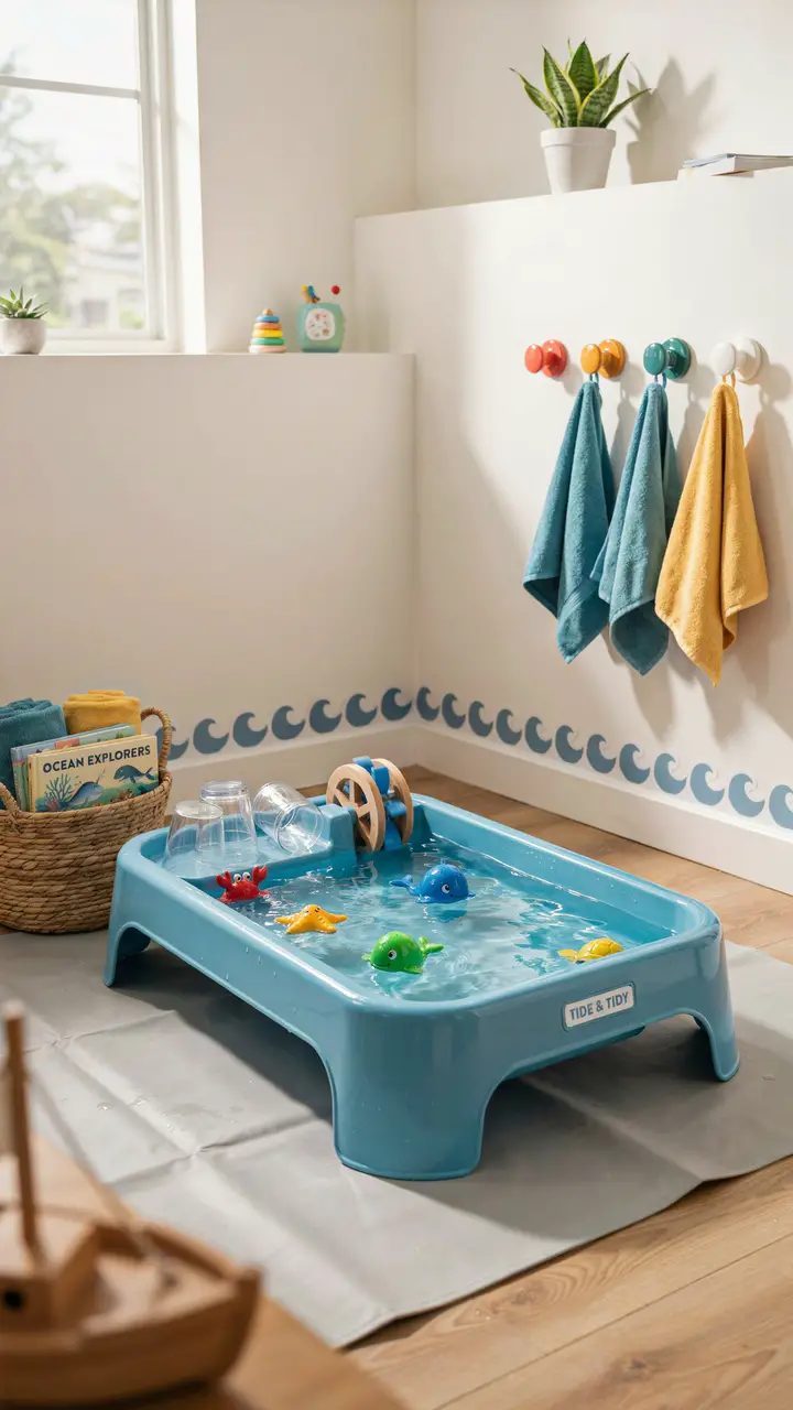 A Water Play Setup That Won’t Ruin Your Floor