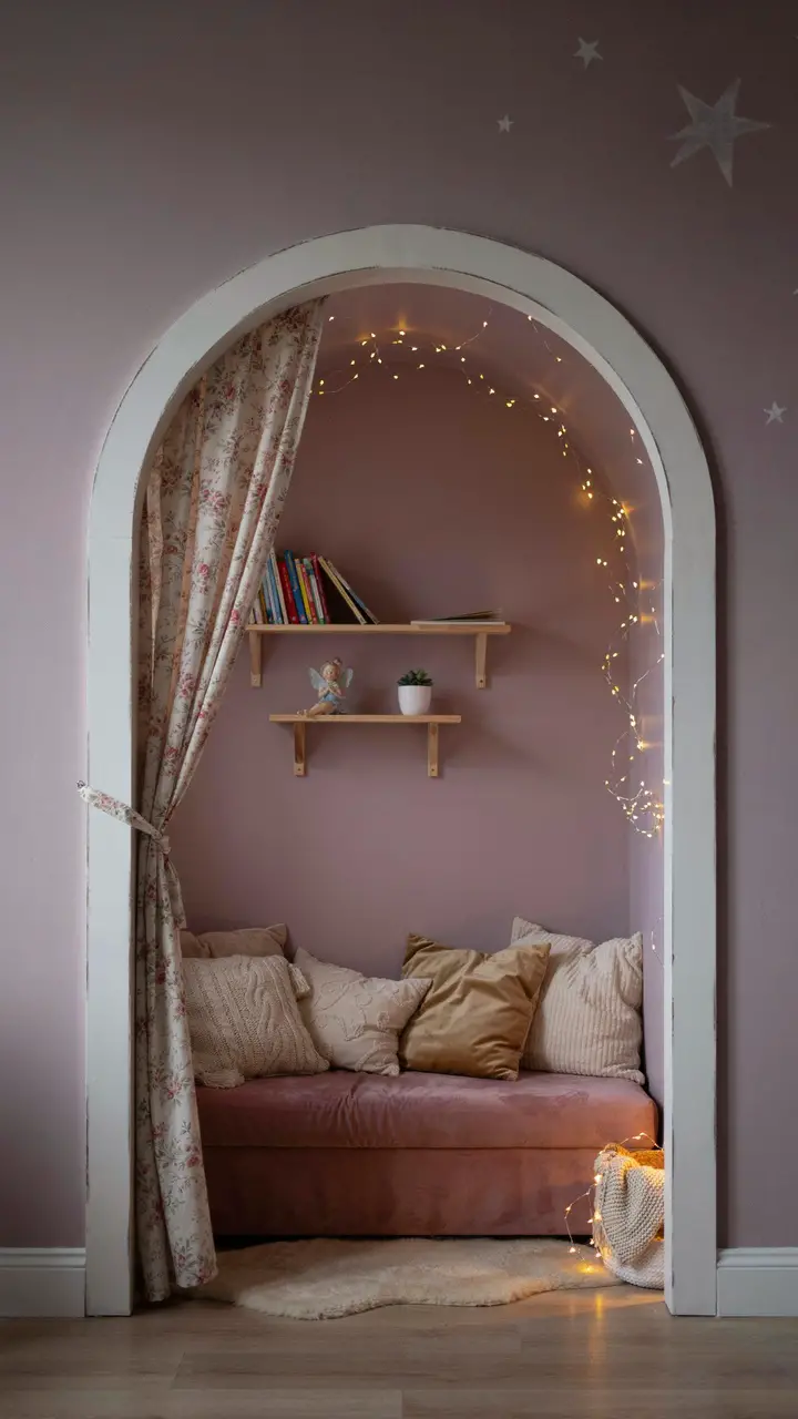 Fairy Light Reading Nook Under the Stairs or in a Corner