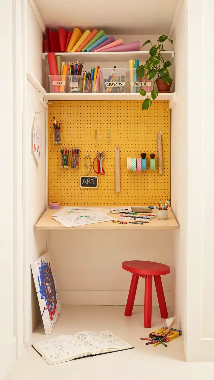 The Art Studio Closet for Little Creatives