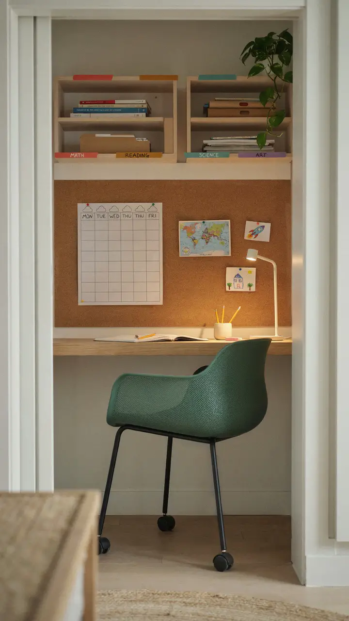 The Homework and Reading Station Closet