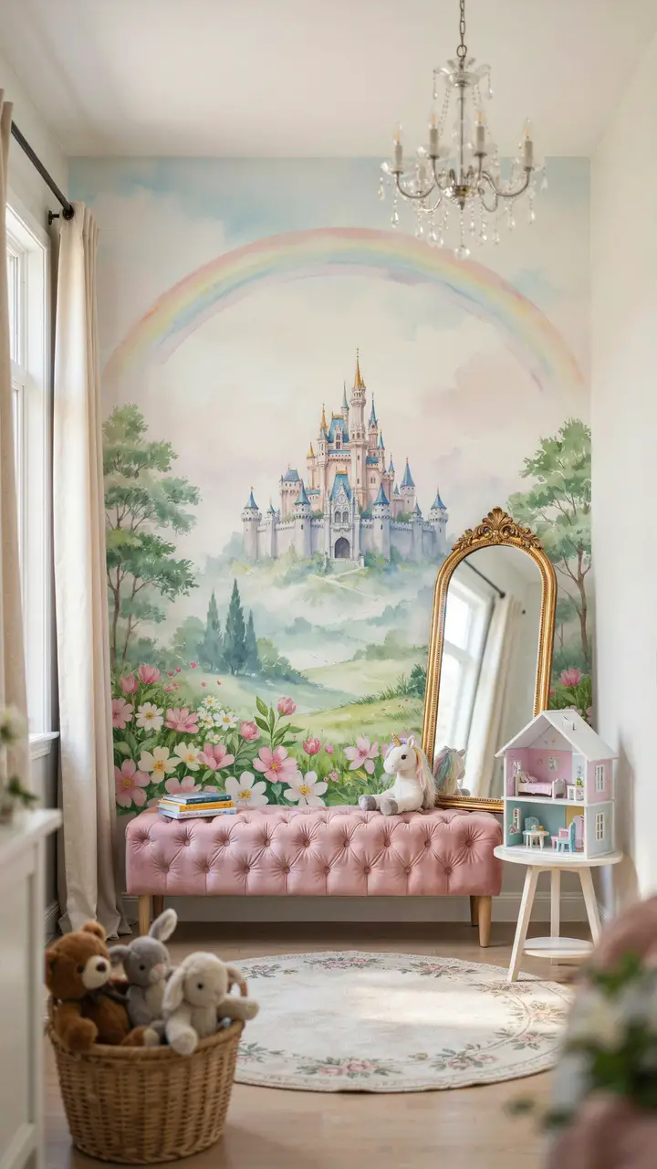 Castle Wall Mural or Fairy Tale Wallpaper