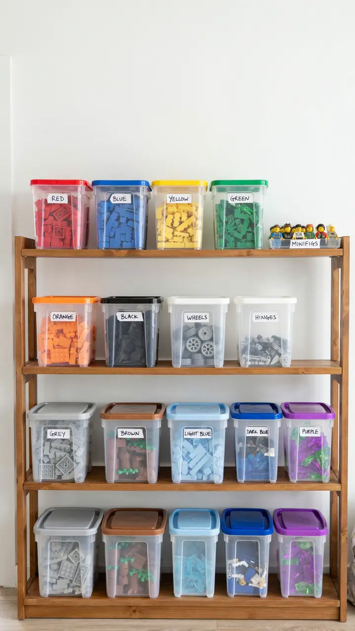 Clear Stackable Bins for LEGO and Small Parts