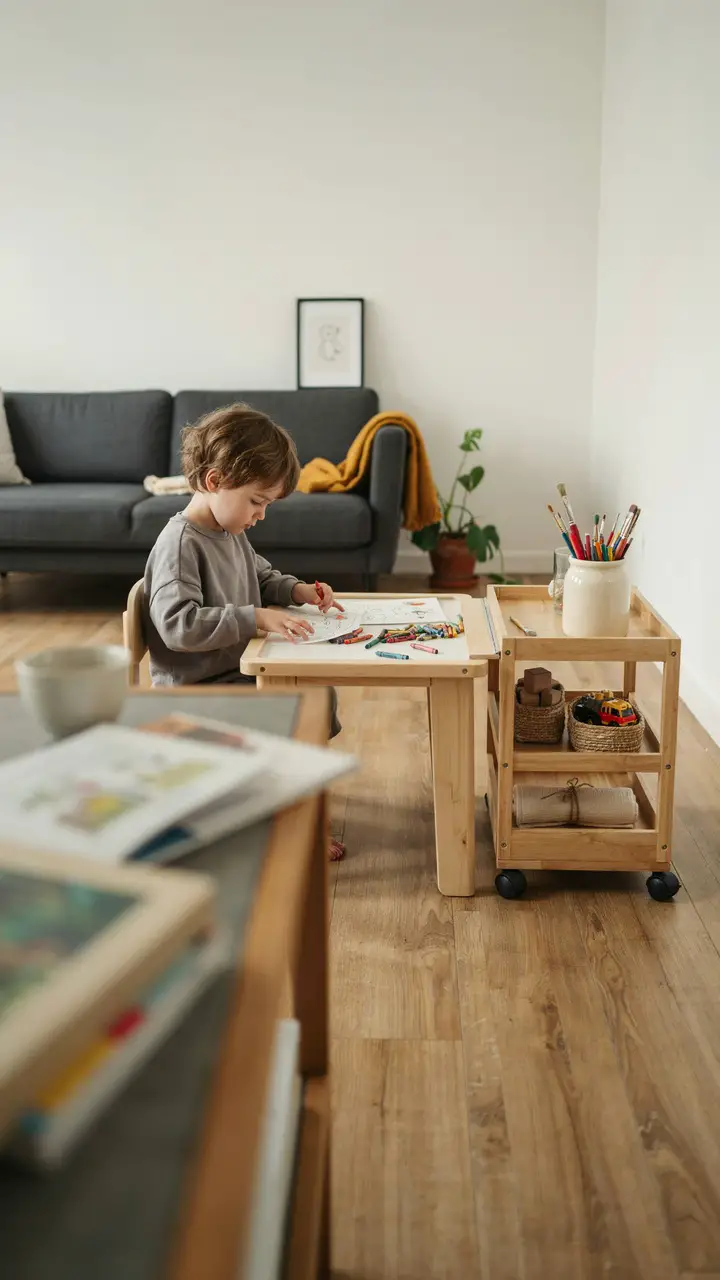Convertible Play Table and Storage Cart