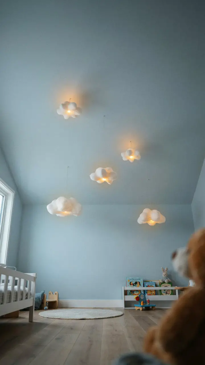 DIY Fairy Light Cloud Mobile
