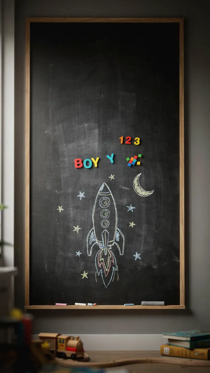 DIY Magnetic Chalkboard Activity Wall