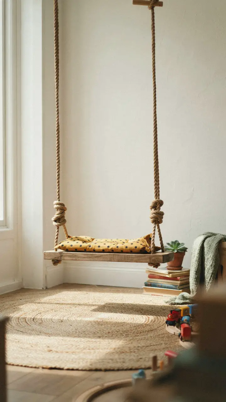 DIY Rope Swing Reading Nook