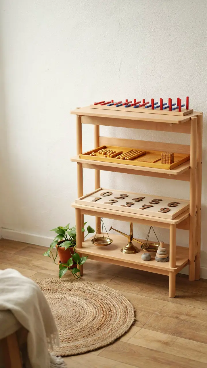 Montessori Sensory and Math Materials Corner