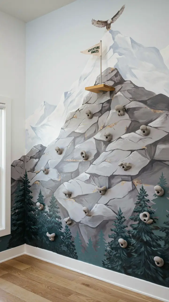Mountain Explorer Climbing Peak