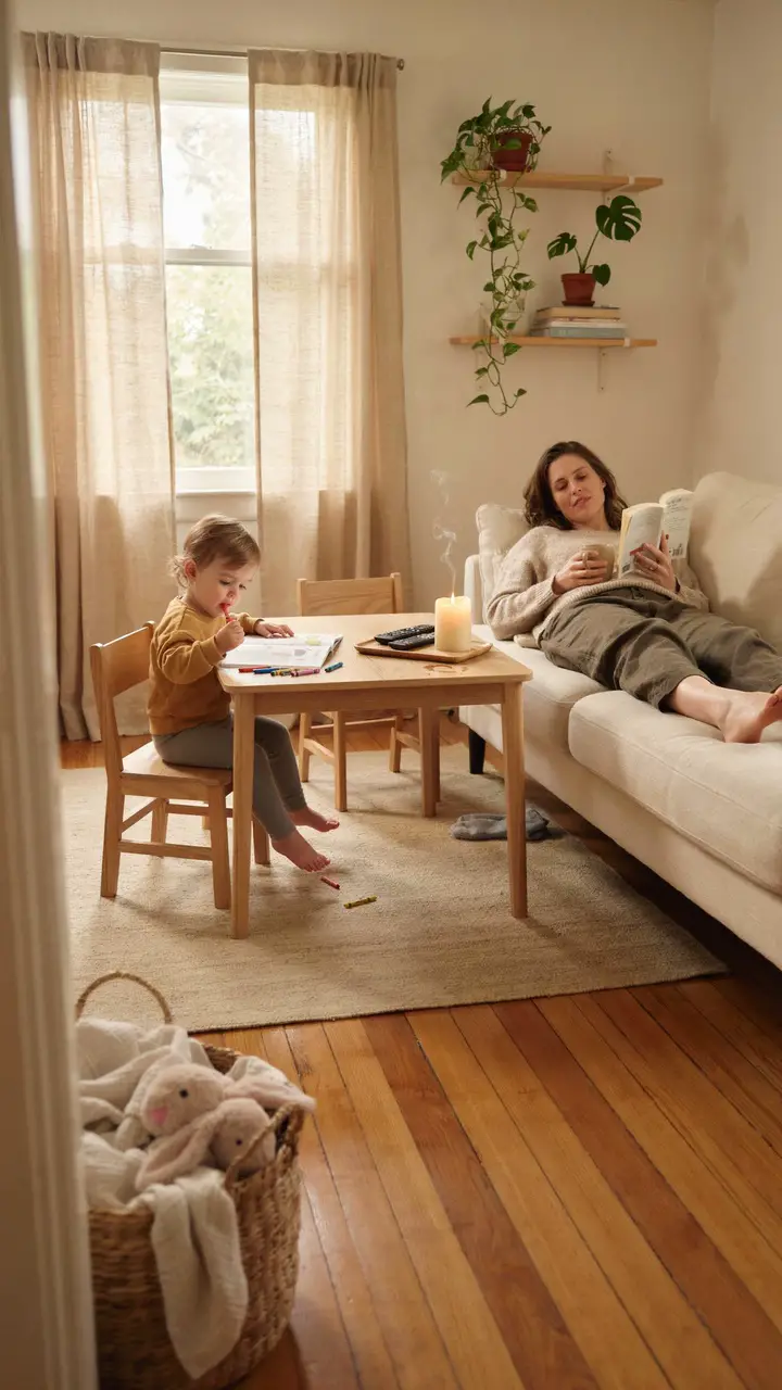 Multipurpose Kids’ Table as Coffee Table