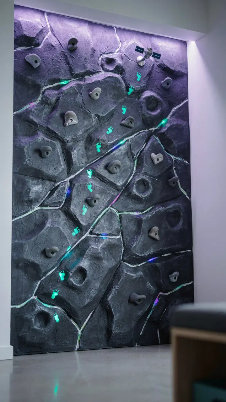 Outer Space Asteroid Climbing Wall