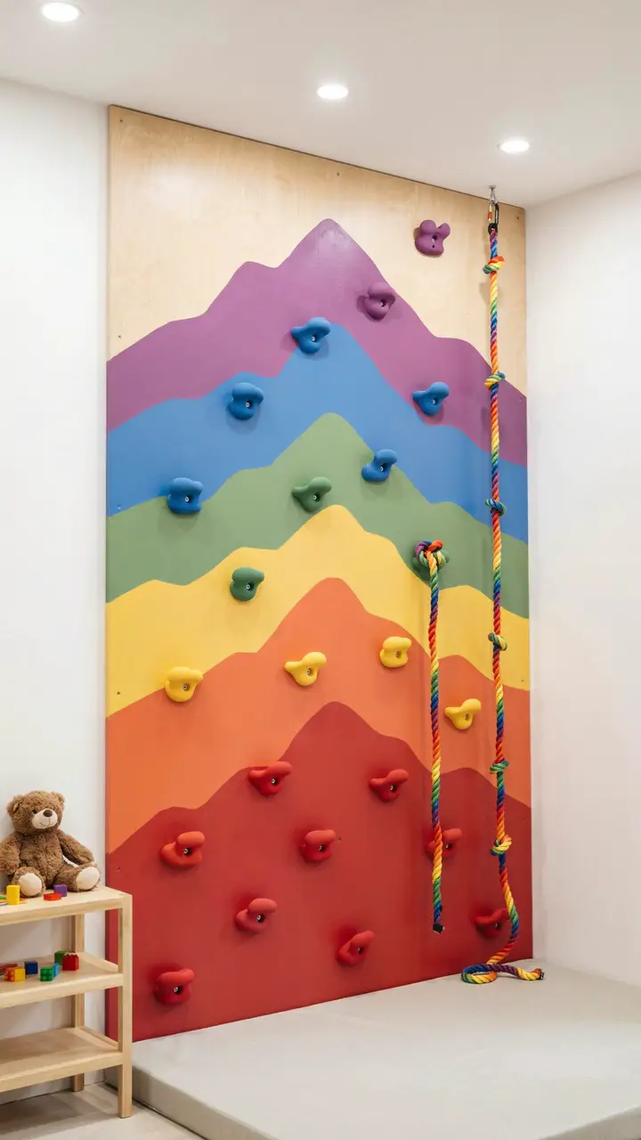 Rainbow Mountain Peg Board Wall