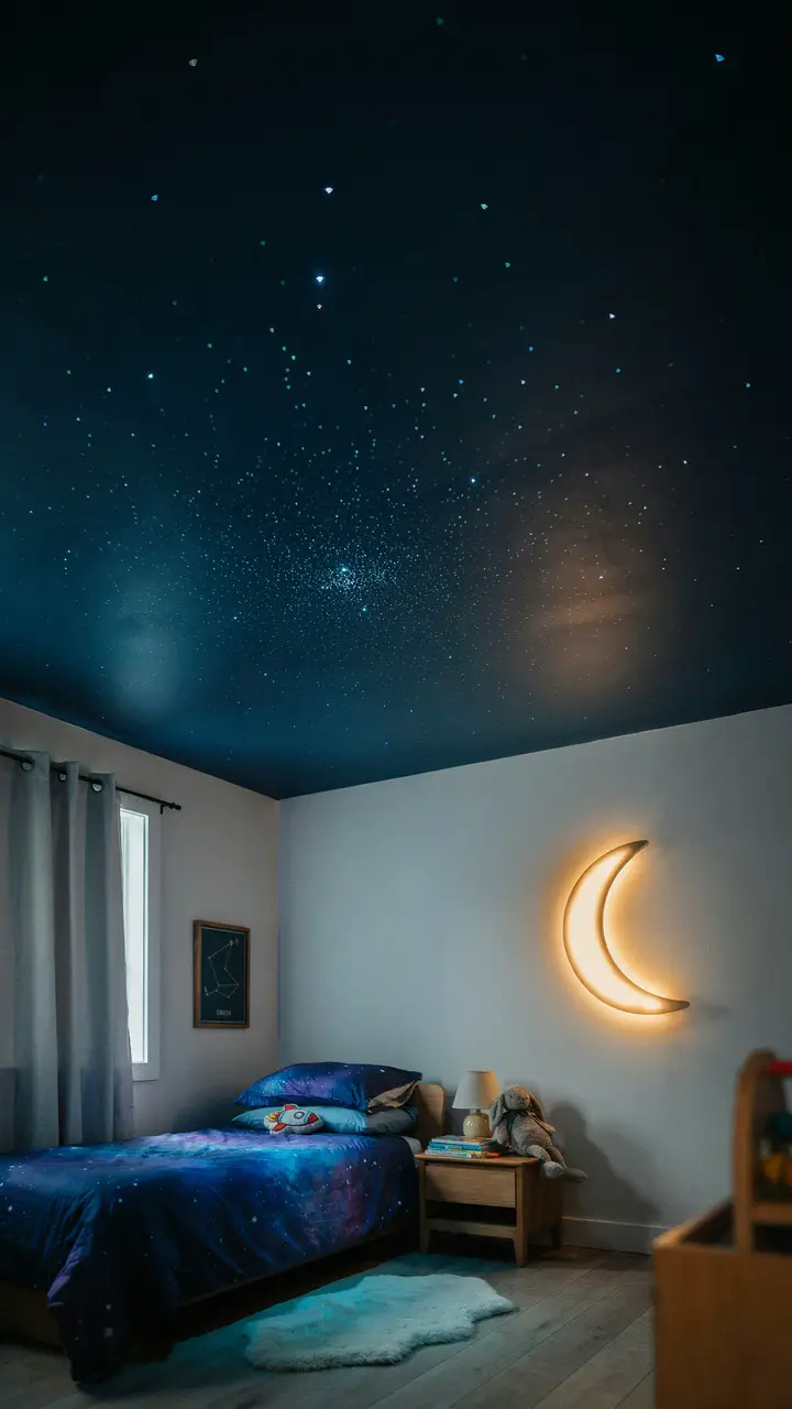 Starry Night Ceiling with Fiber Optic Lights