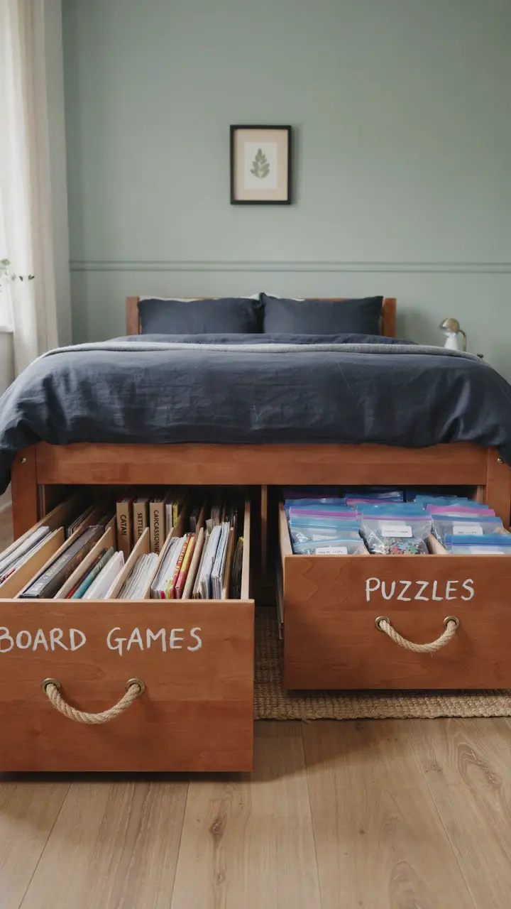 Under-Bed Rolling Drawers